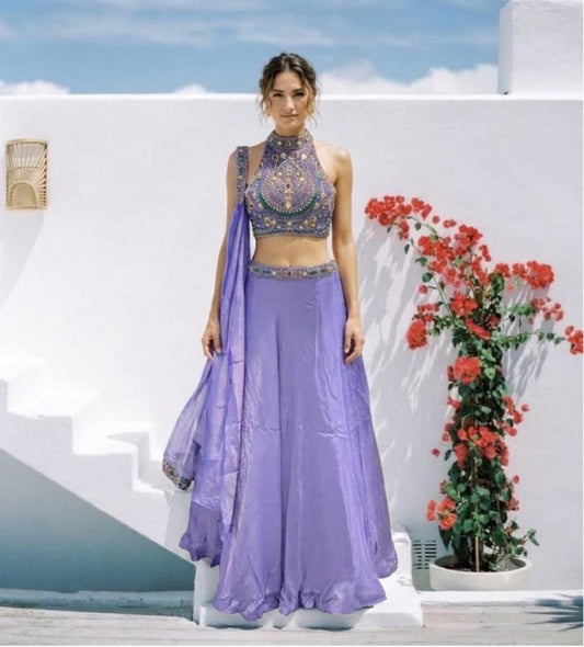 Lilac Flowy Lehenga