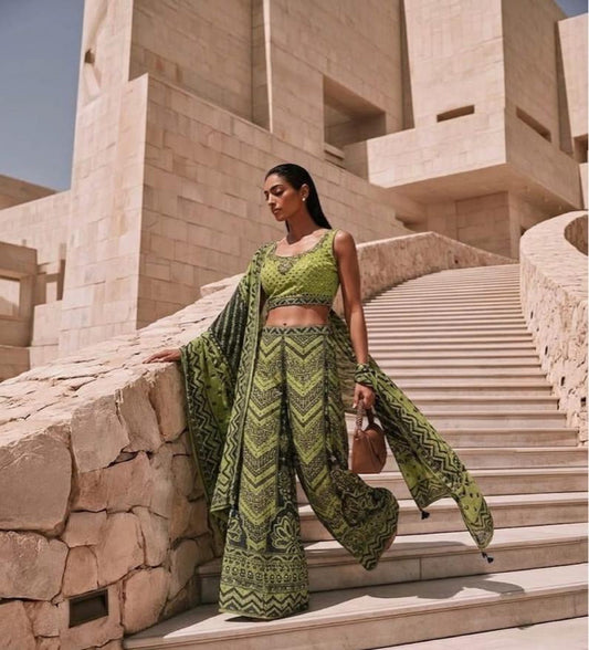 Olive Printed Coord Set